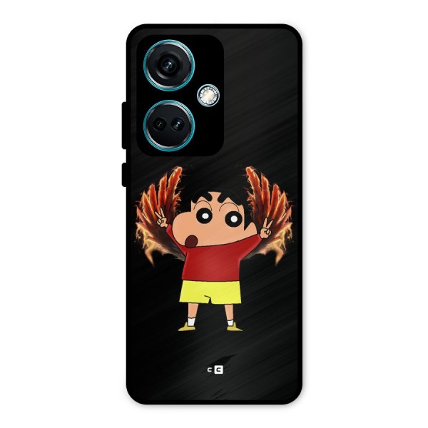 Fire Shinchan Metal Back Case for OnePlus Nord CE 3 5G
